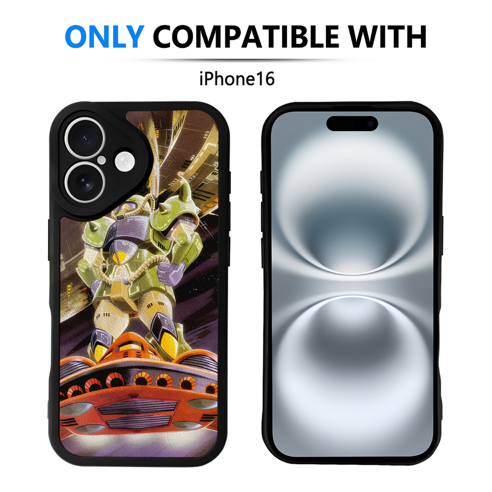 （画像用） 機動戦士ガンダム Mobile Suit Gundam 【iPhone 16シリーズ対応】シリコンスマホケース（レザー調） 材質：シリコン